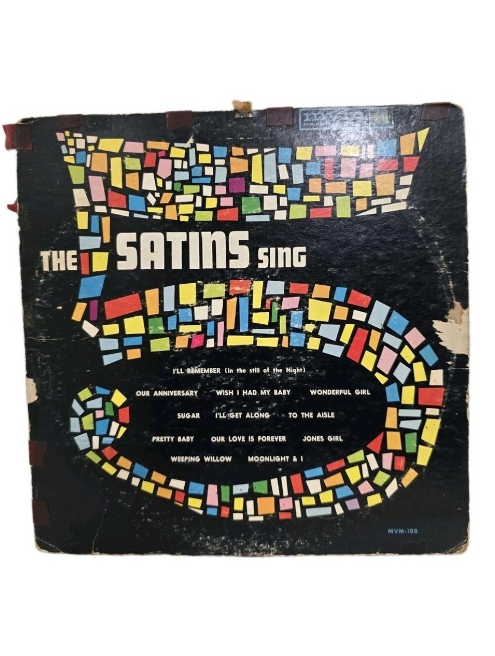THE 5 SATINS SING 1961 Vinyl LP Mount Vernon Music MVM 108 Doo Wop Rock Pop